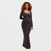 Ribbed Long Sleeve Maxi Dress