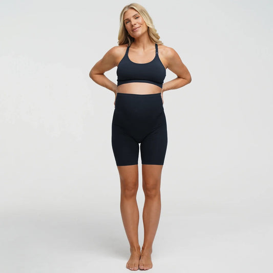 Seamless Umstandsshorts mit hohem Bund - 4 for 2