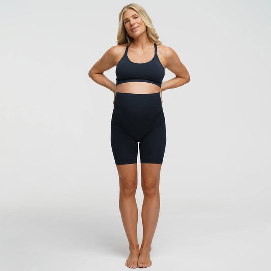 Seamless Umstandsshorts mit hohem Bund