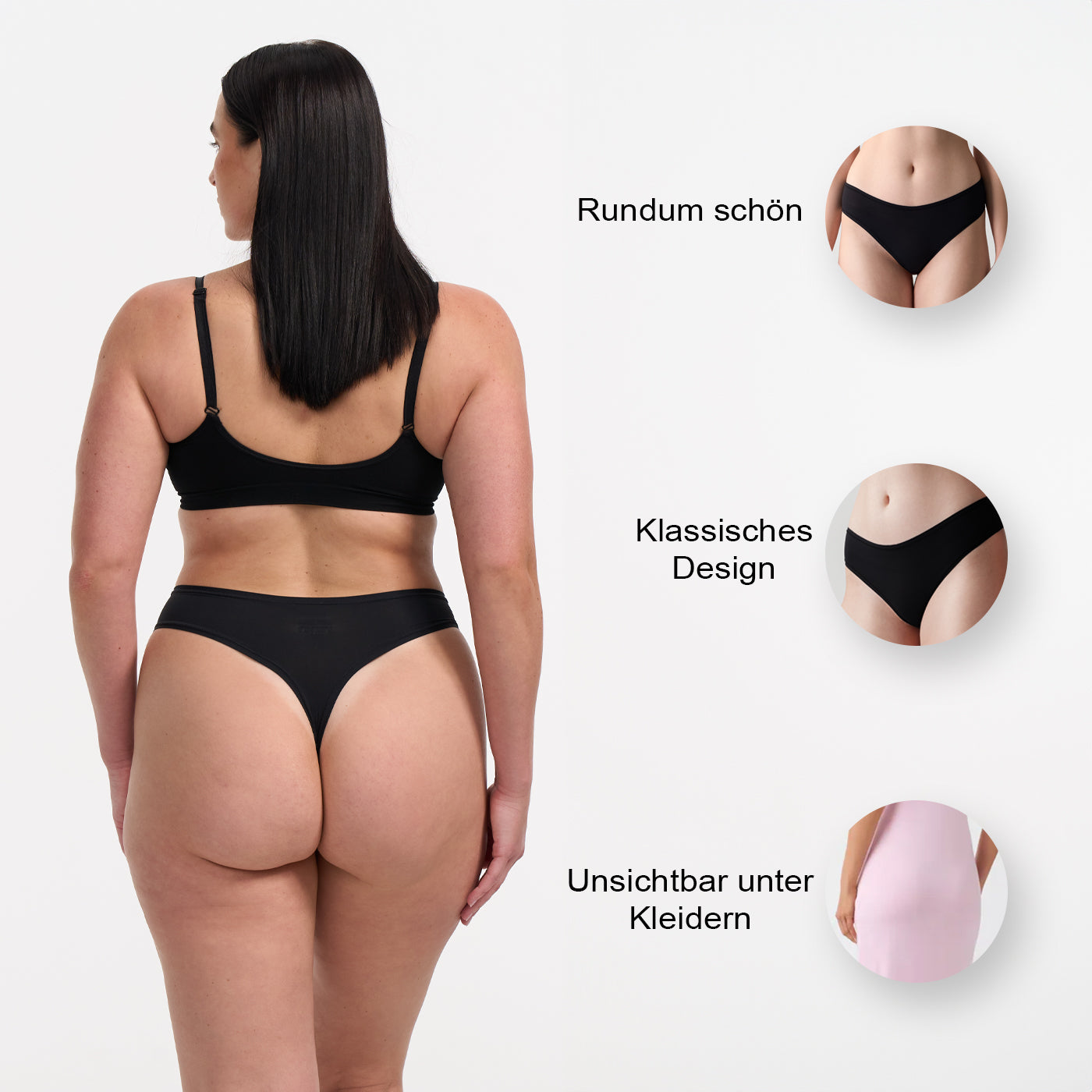 Das Model ist 1,73m groß und trägt Größe L.