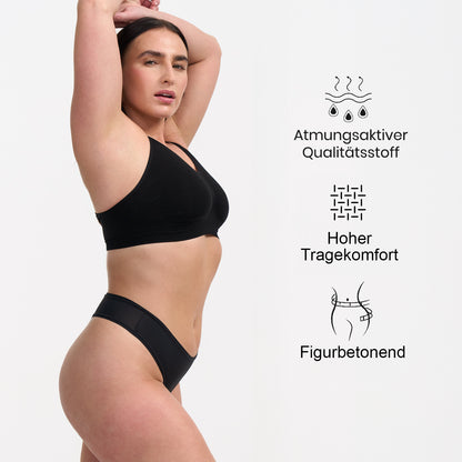 Das Model ist 1,73m groß und trägt Größe L.