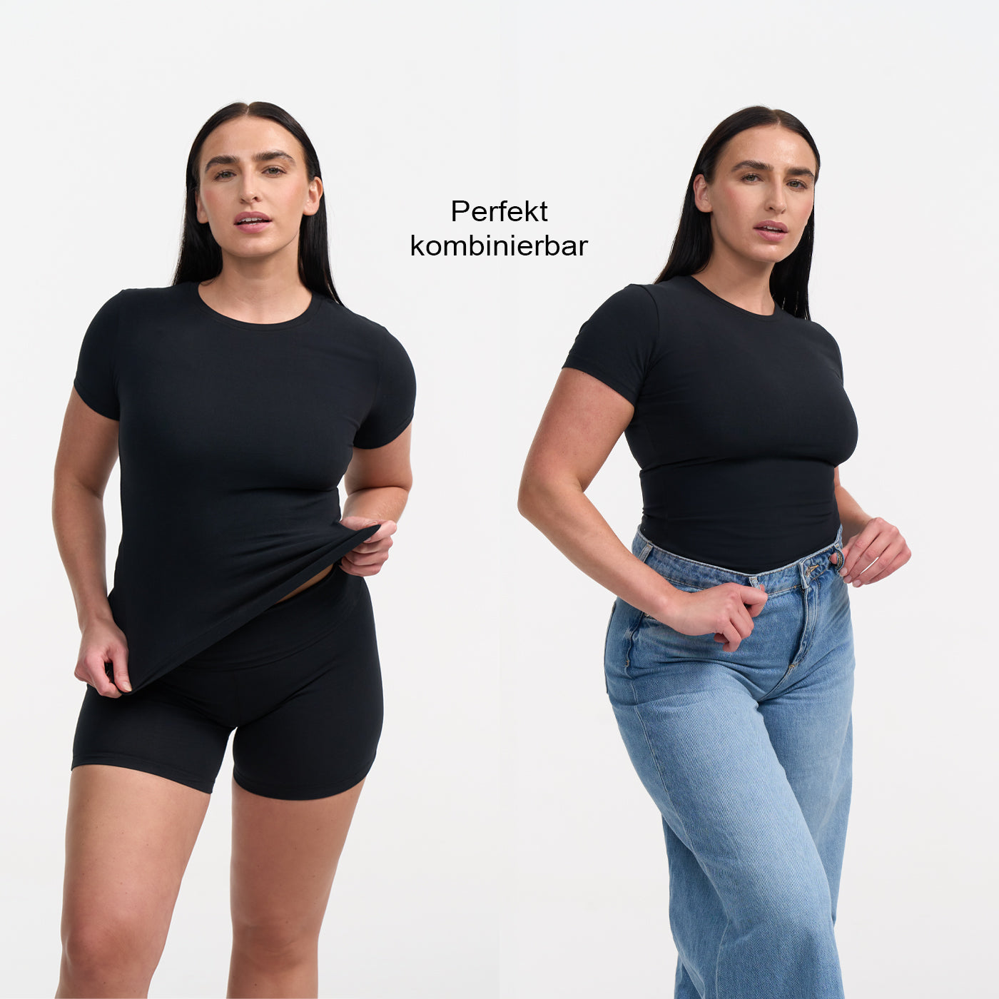 Das Model ist 1,73m groß und trägt Größe L.