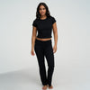 Legging bootcut évasé en coton