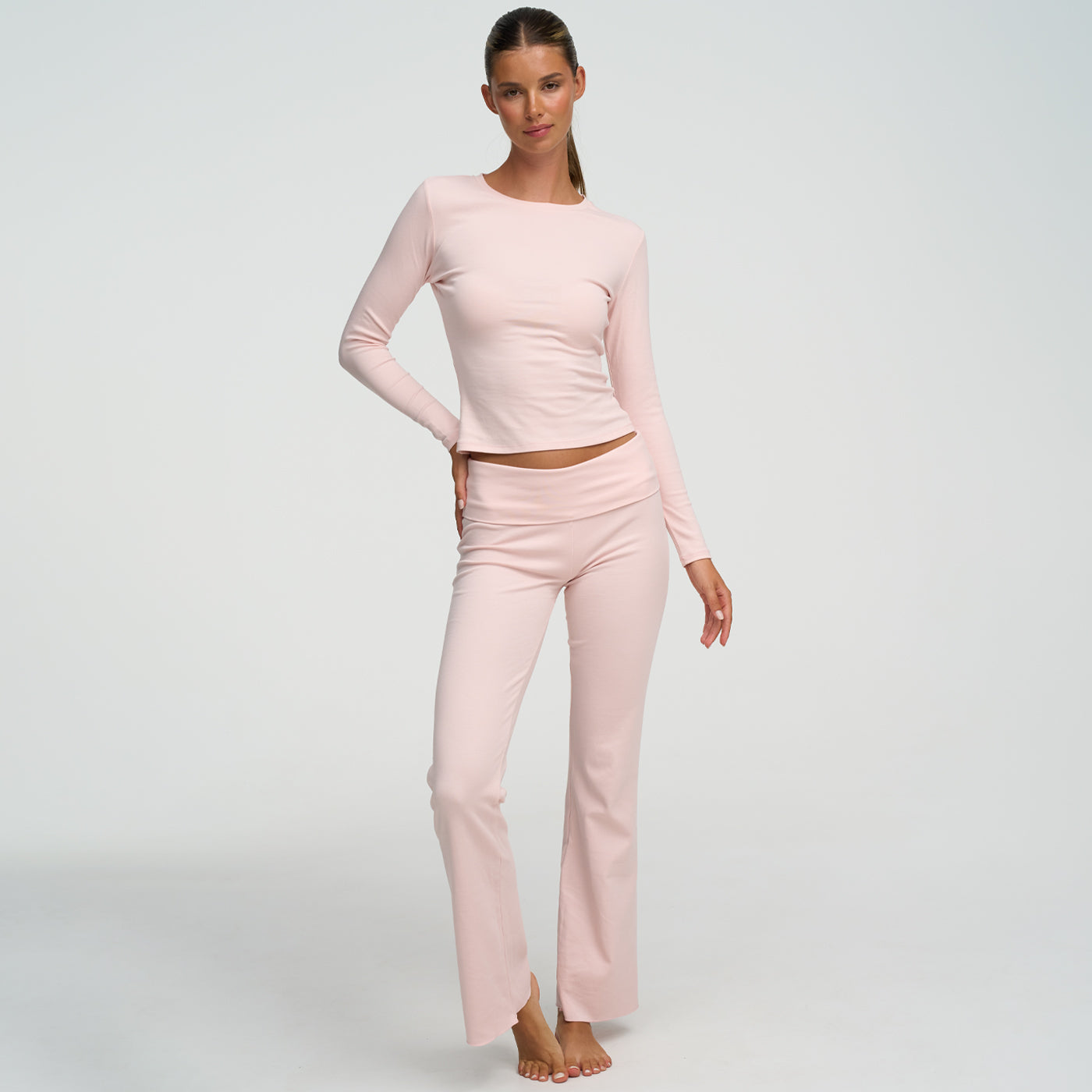 Cotton flared bootcut leggings