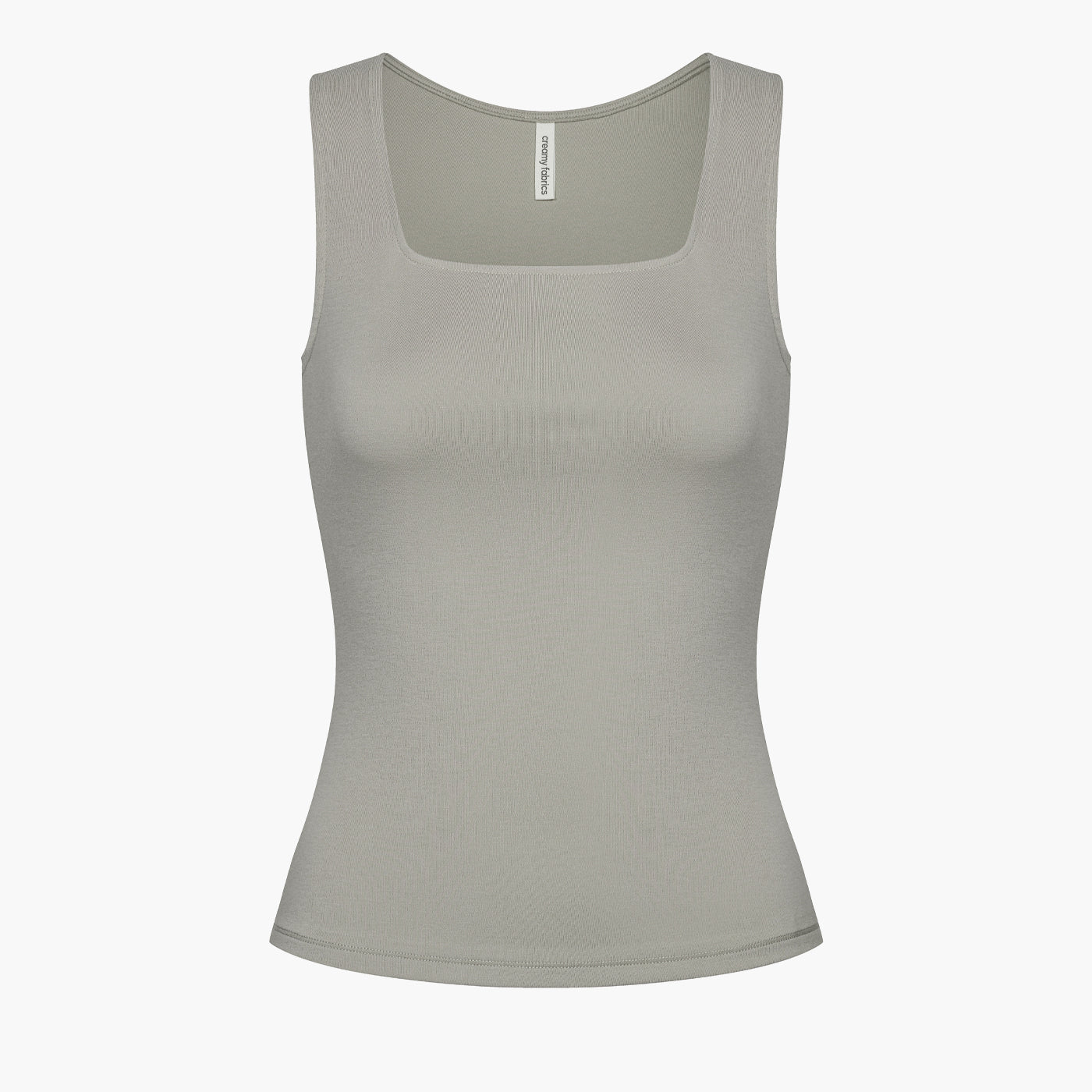 Cotton Tanktop mit eckigem Ausschnitt - Outlet