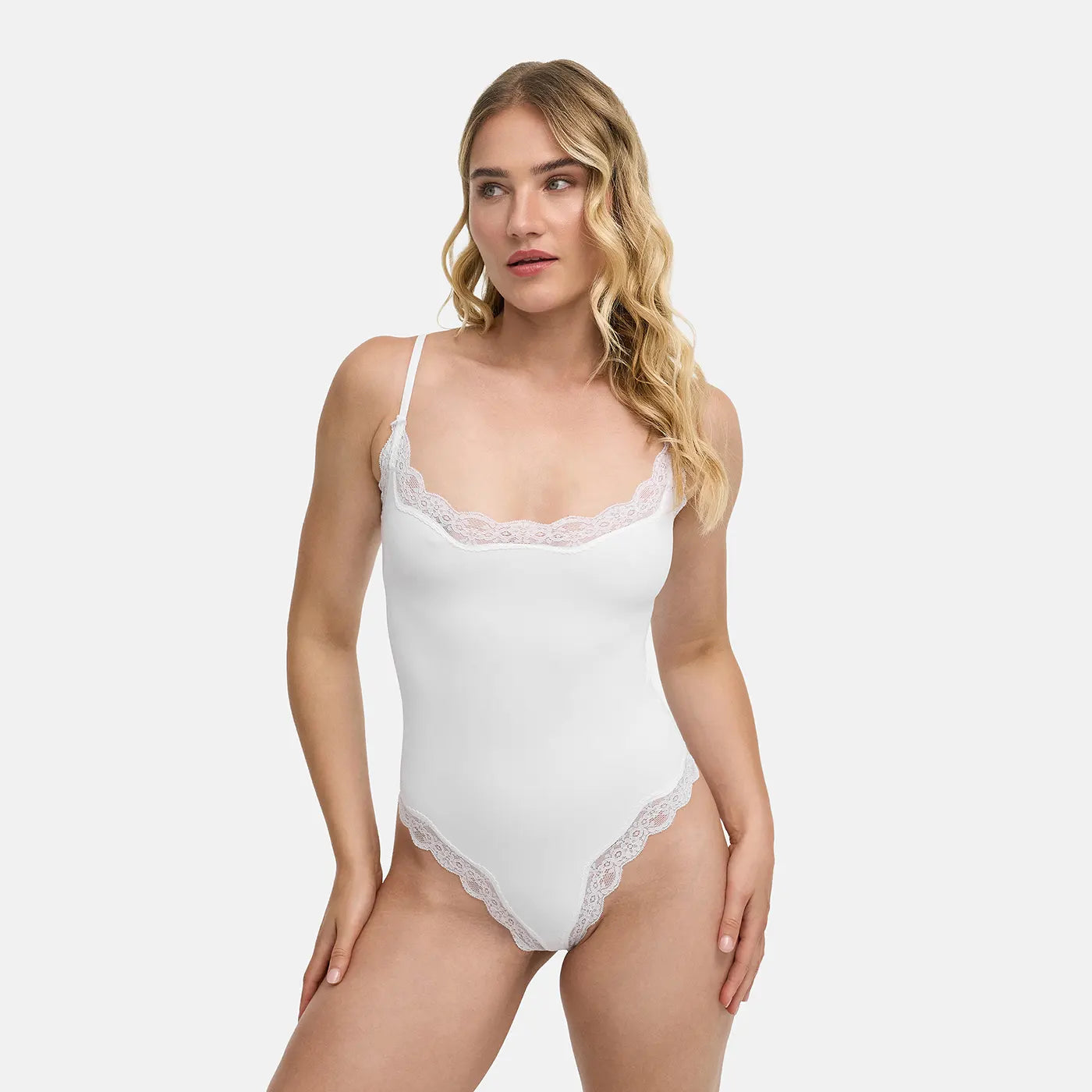 Lace thong bodysuit