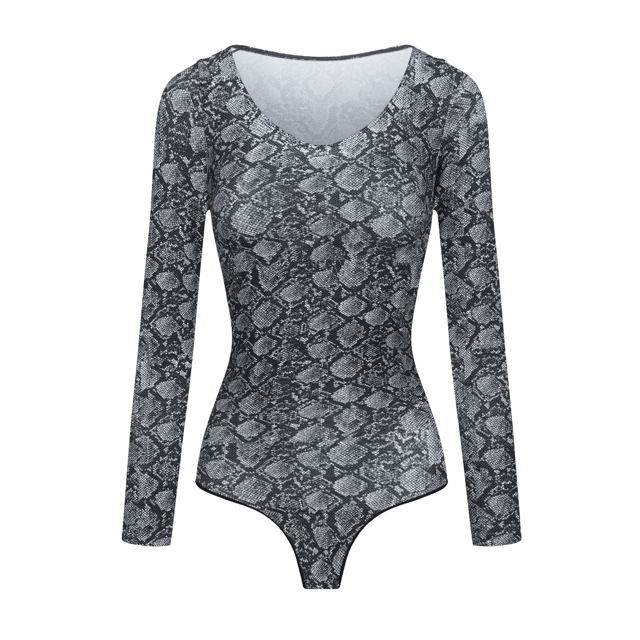 Long-Sleeve Sculpting Shapewear Bodysuit with Thong - Pre-sale