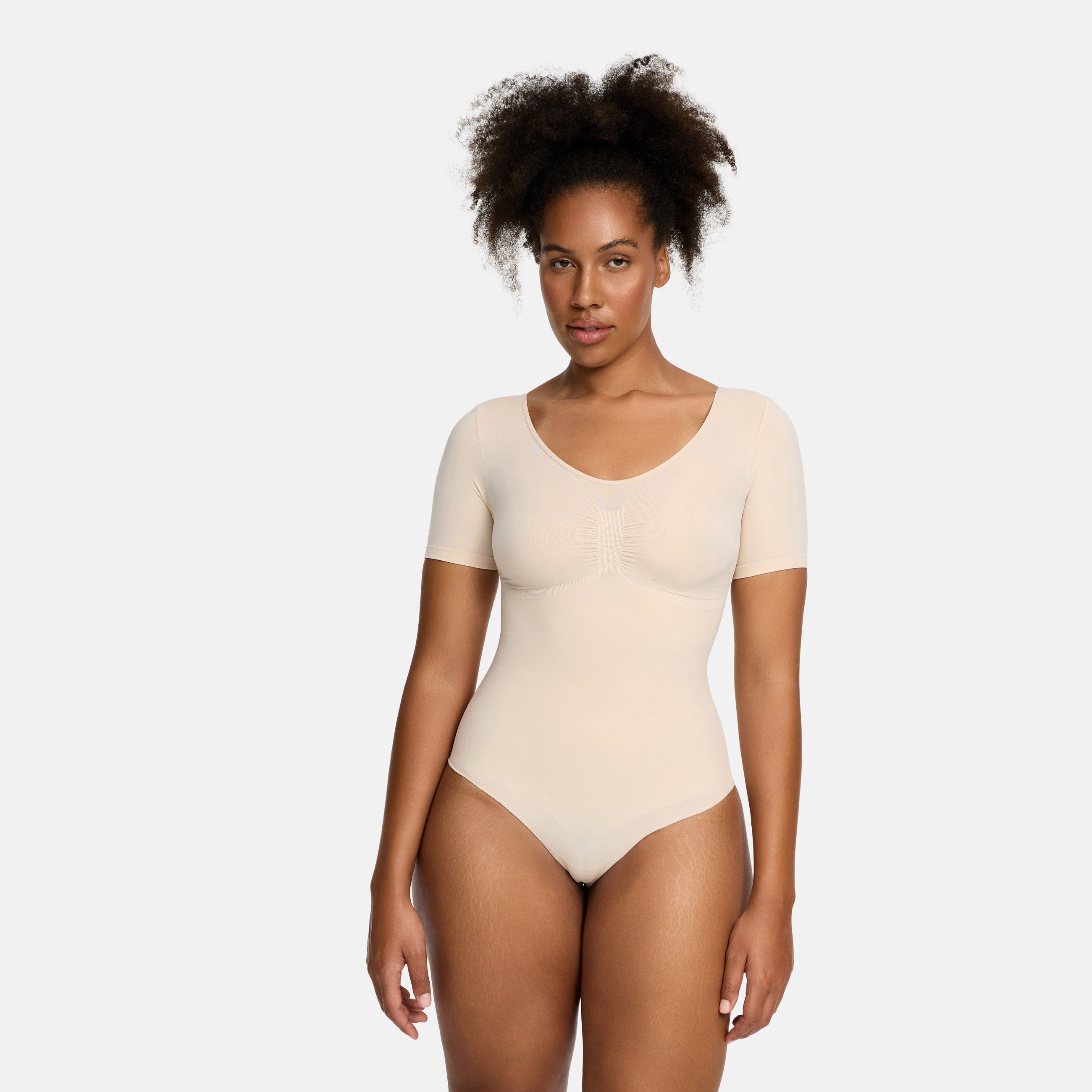 T-shirt bodysuit formende shapewear med snøre