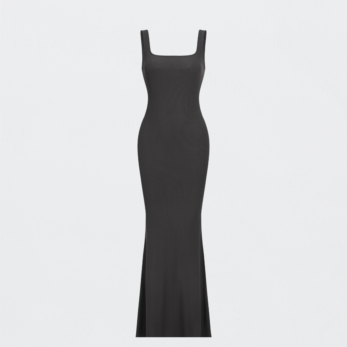 Ribbet tanktop maxi-kjole