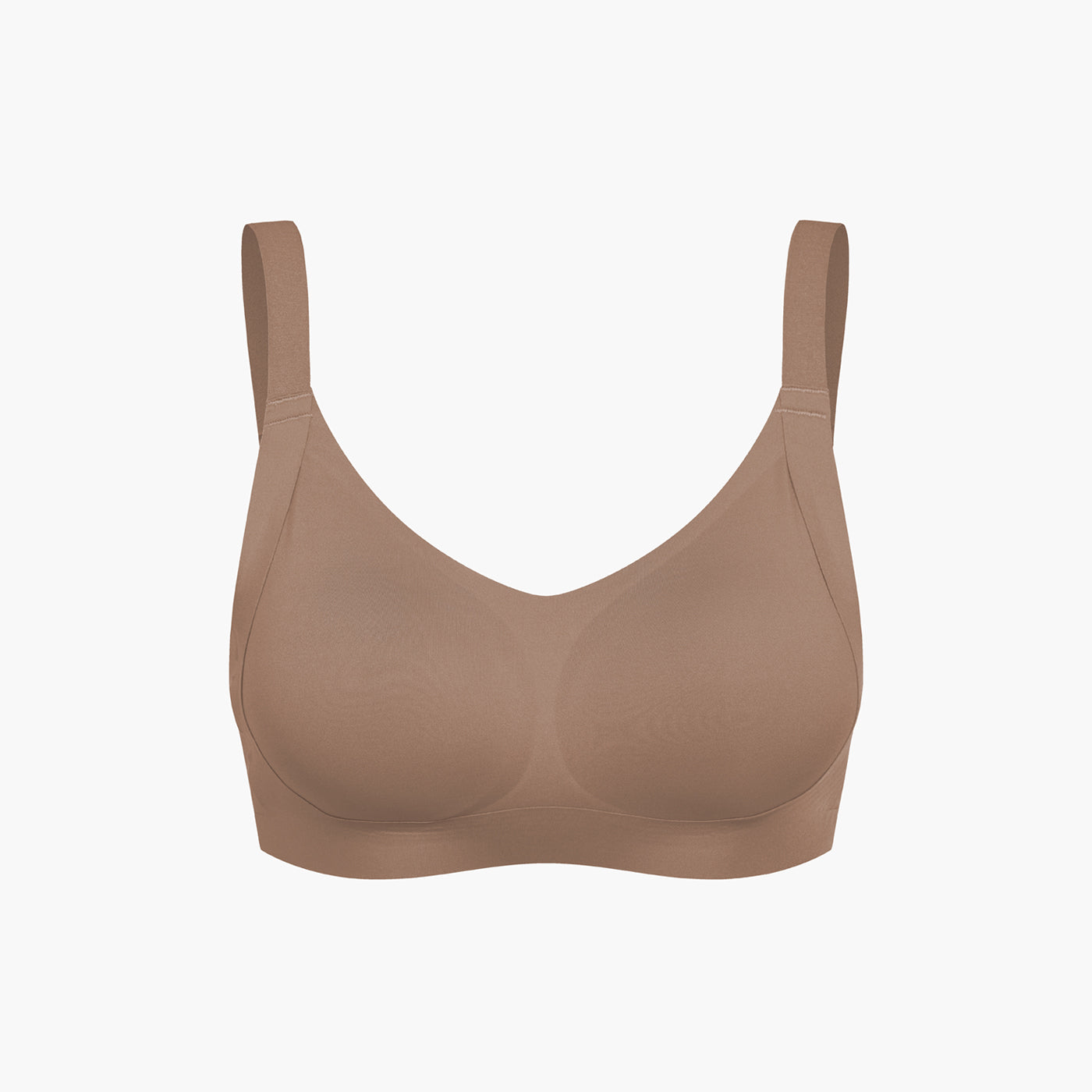 Seamless compact push-up bra