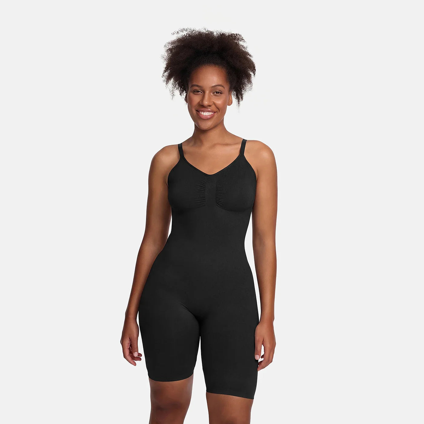 Bodysuit sculpting shapewear with shorts