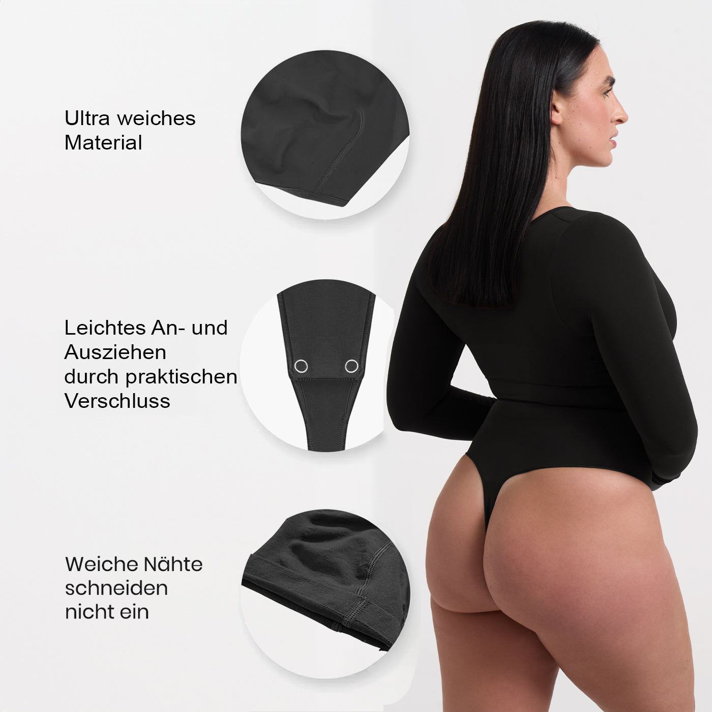 <div>Das Model ist 1,73m groß</div><span></span><div>und trägt Größe L.</div>