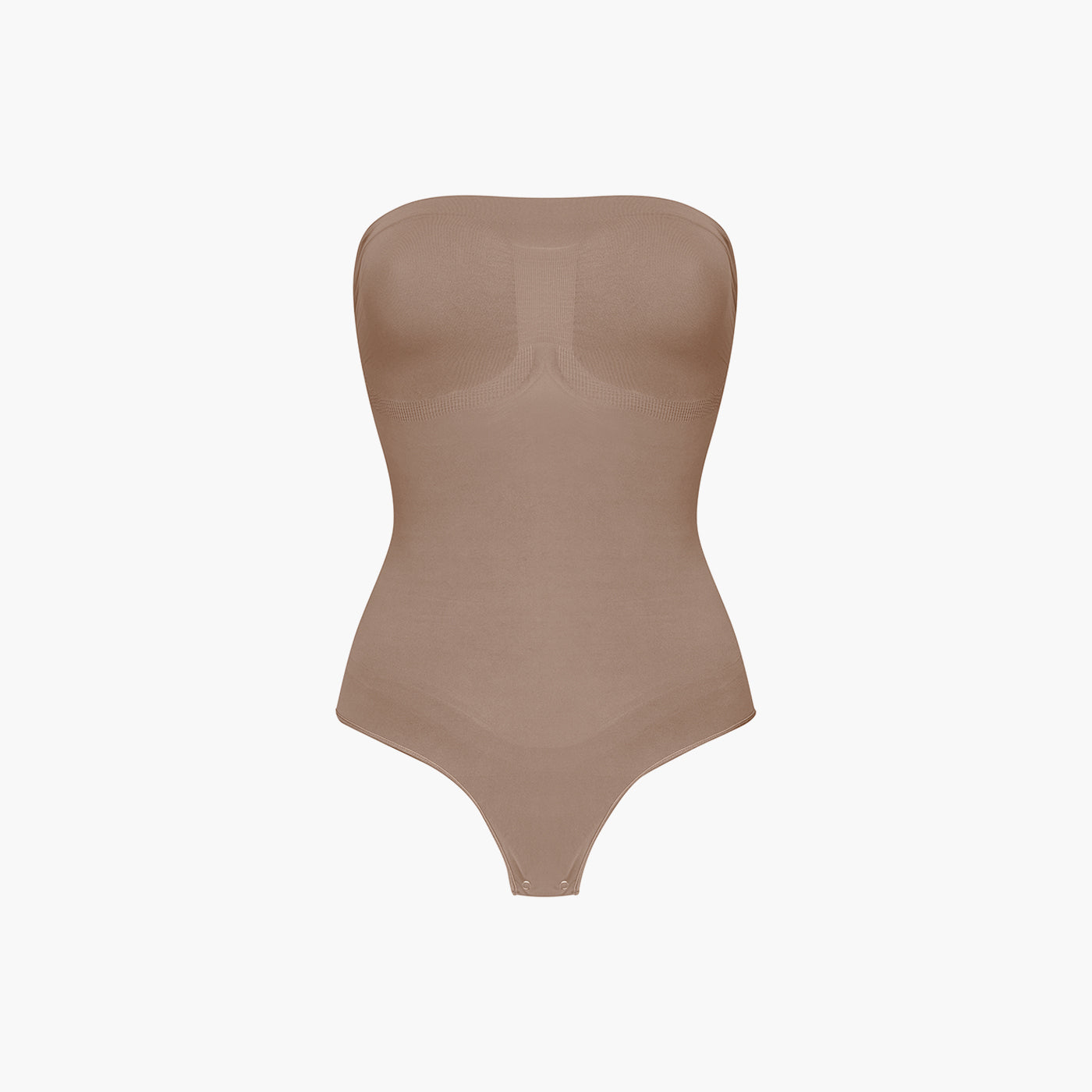 Strapless bodysuit sculpting shapewear with thong