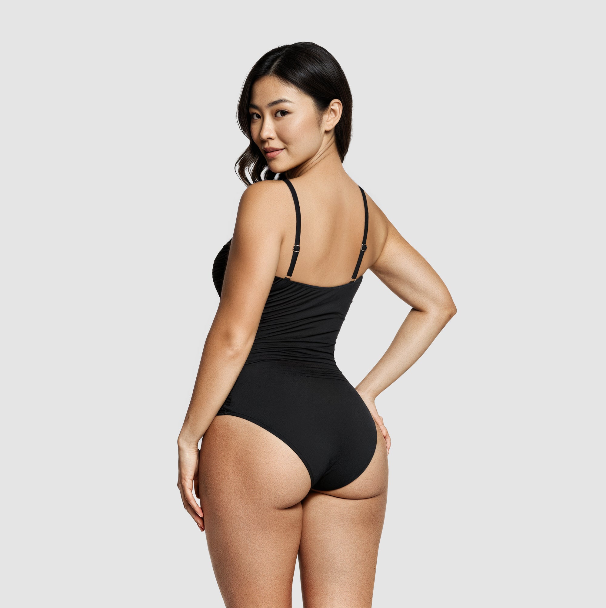 Shaping - swimsuit with gathers