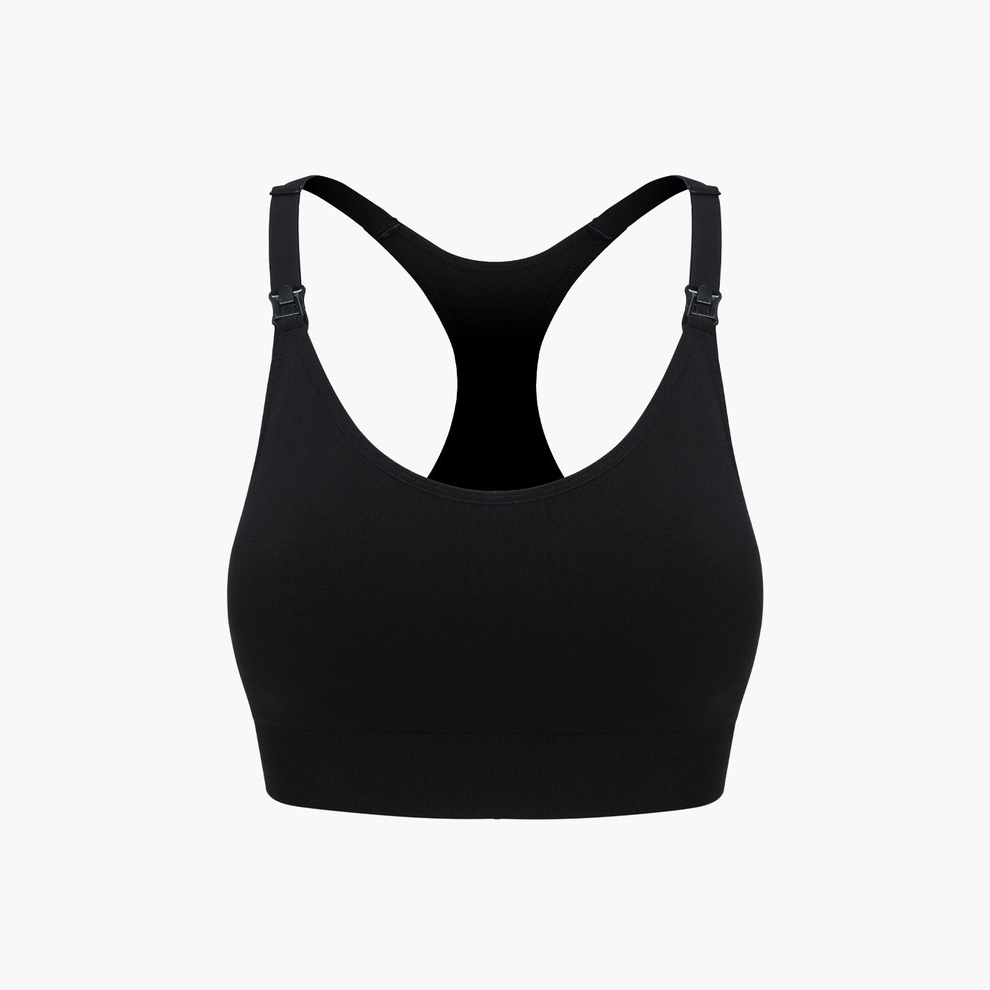 Seamless nursing bra with back support