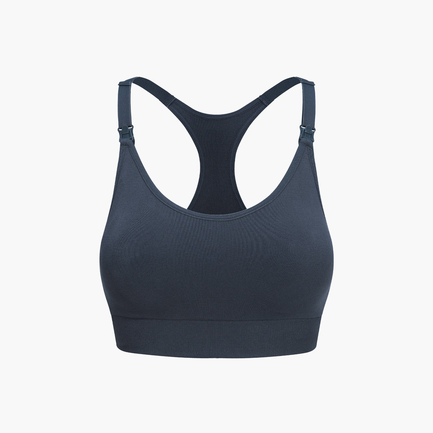 Seamless nursing bra with back support