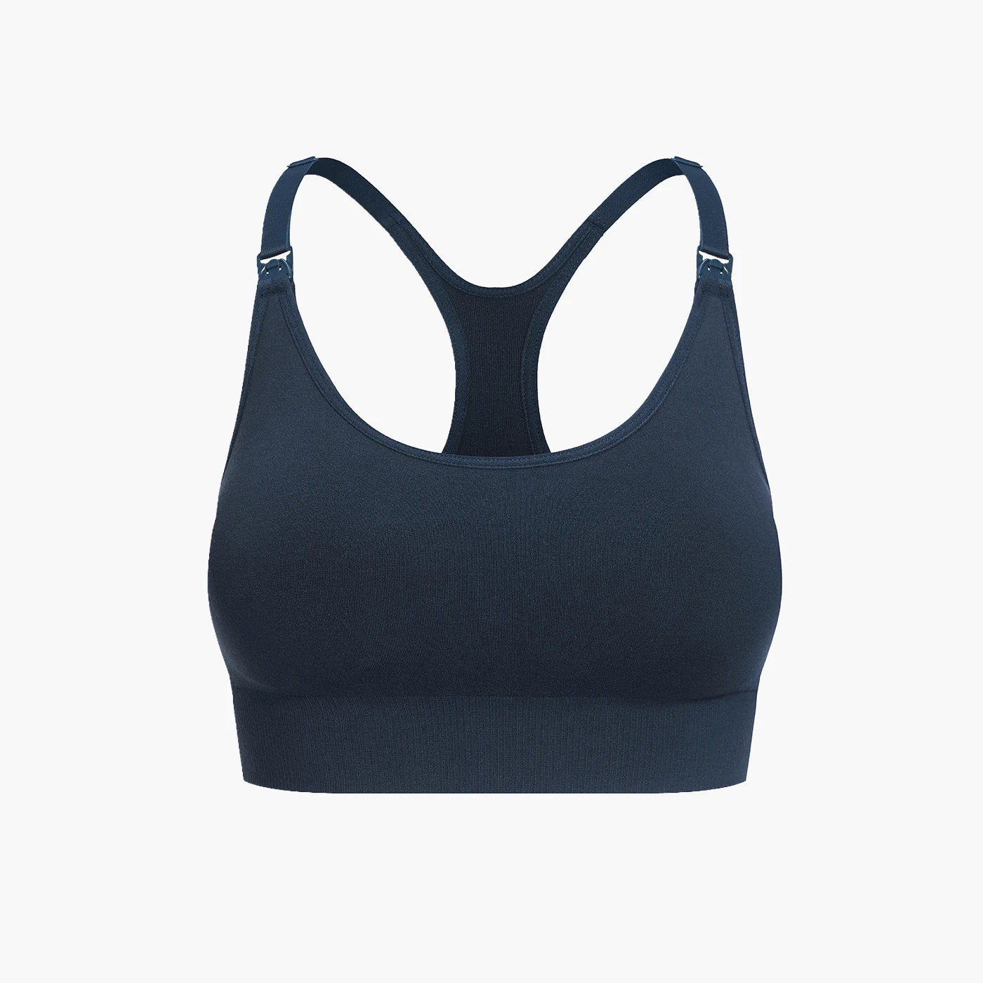 Seamless nursing bra with back support