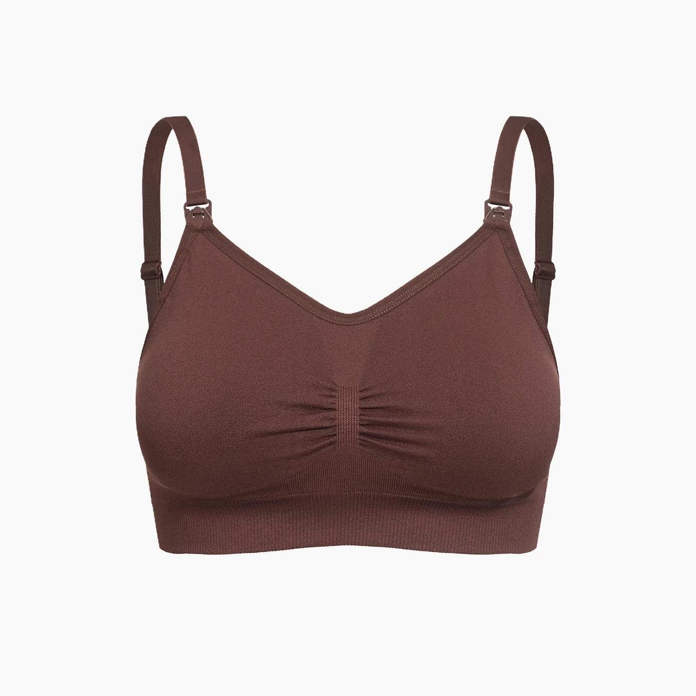 Seamless nursing bra
