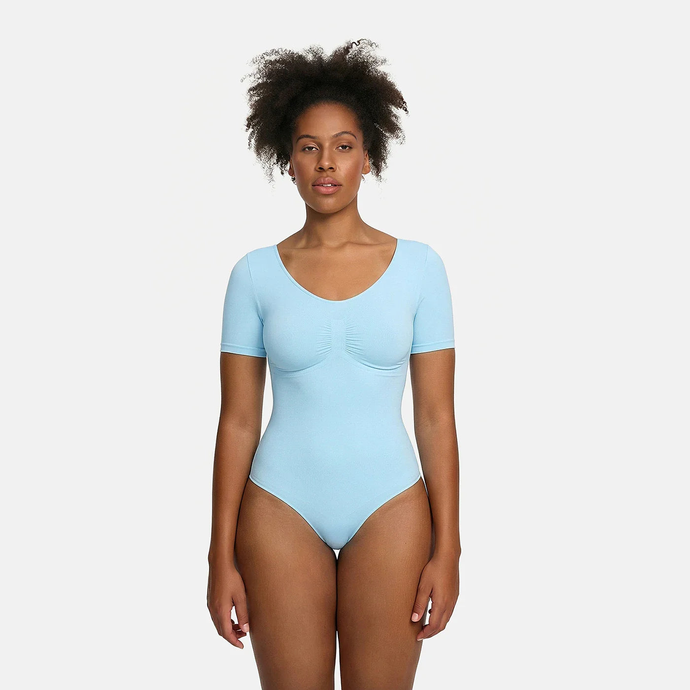 T-paita bodysuit muotoileva shapewear nauhoilla