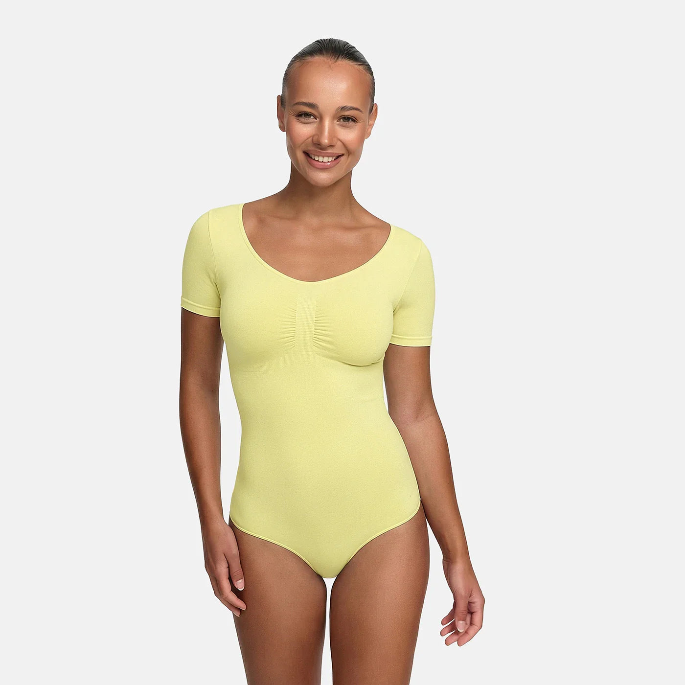 T-paita bodysuit muotoileva shapewear nauhoilla