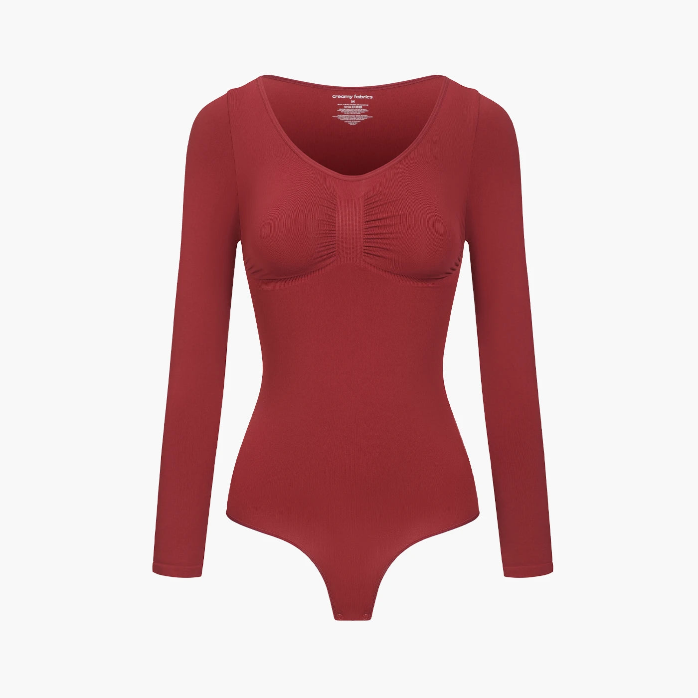 Bodysuit-muotoileva shapewear-aluspaita, pitkät hihat ja nauhat