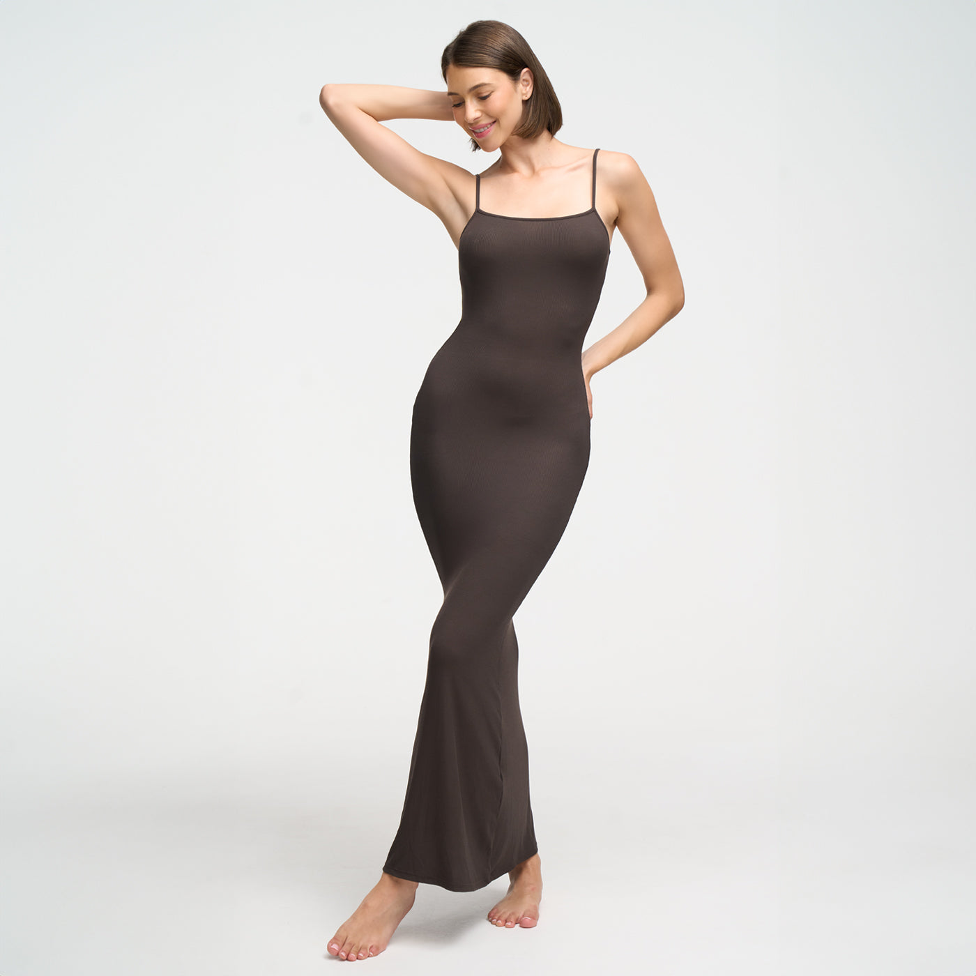 Ribbed cami maxi mekko