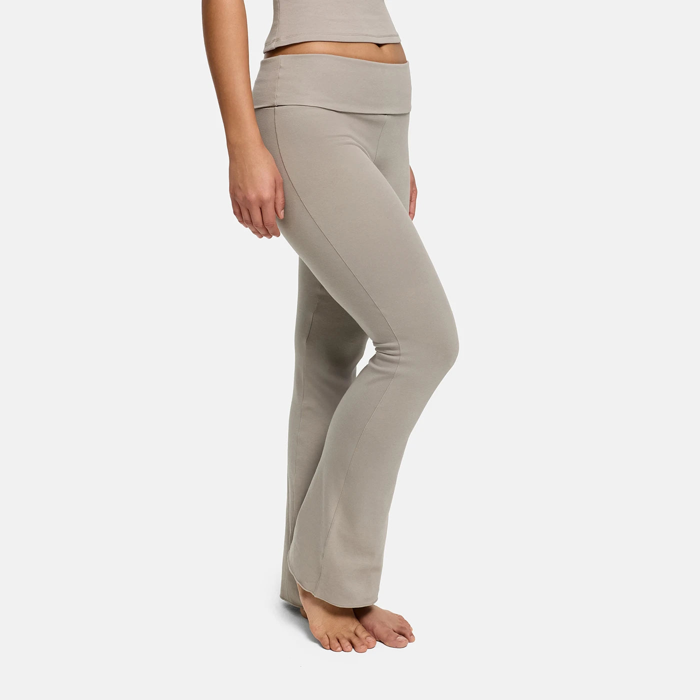 Leggings úr bómullarefni með útvíkkun