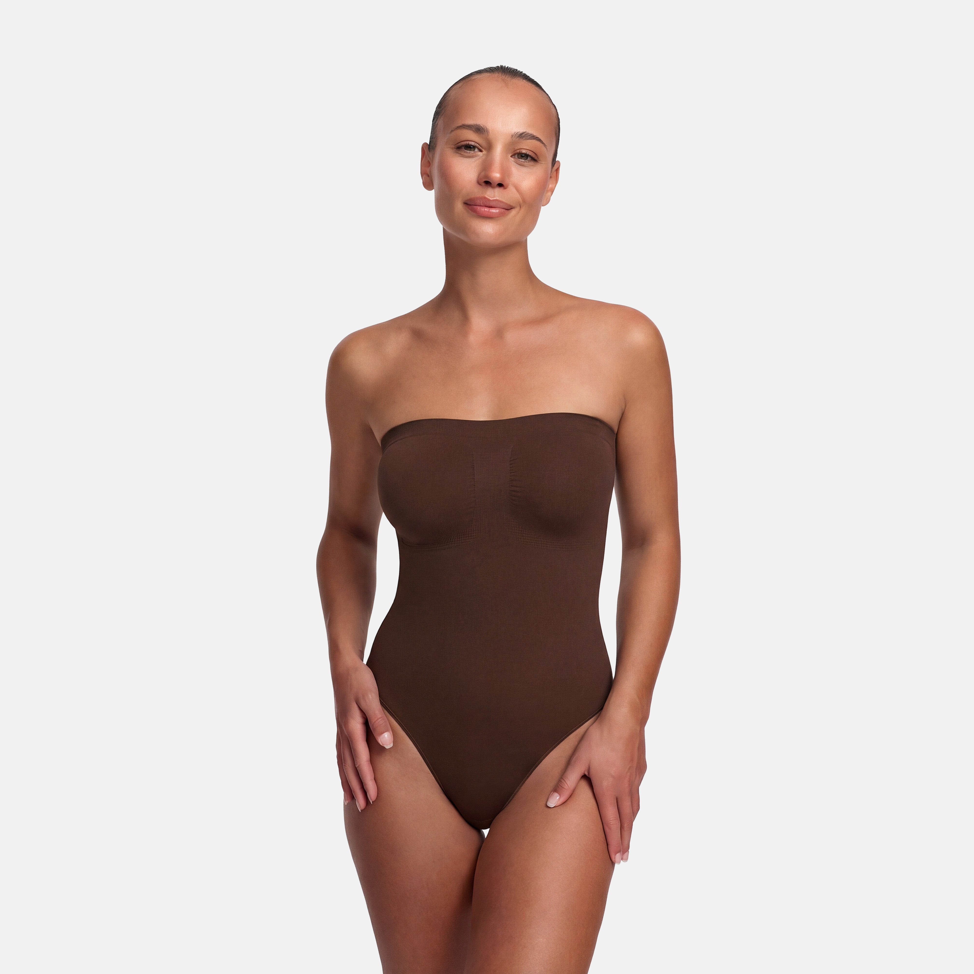 Strapless bodysuit formande shapewear med trosor