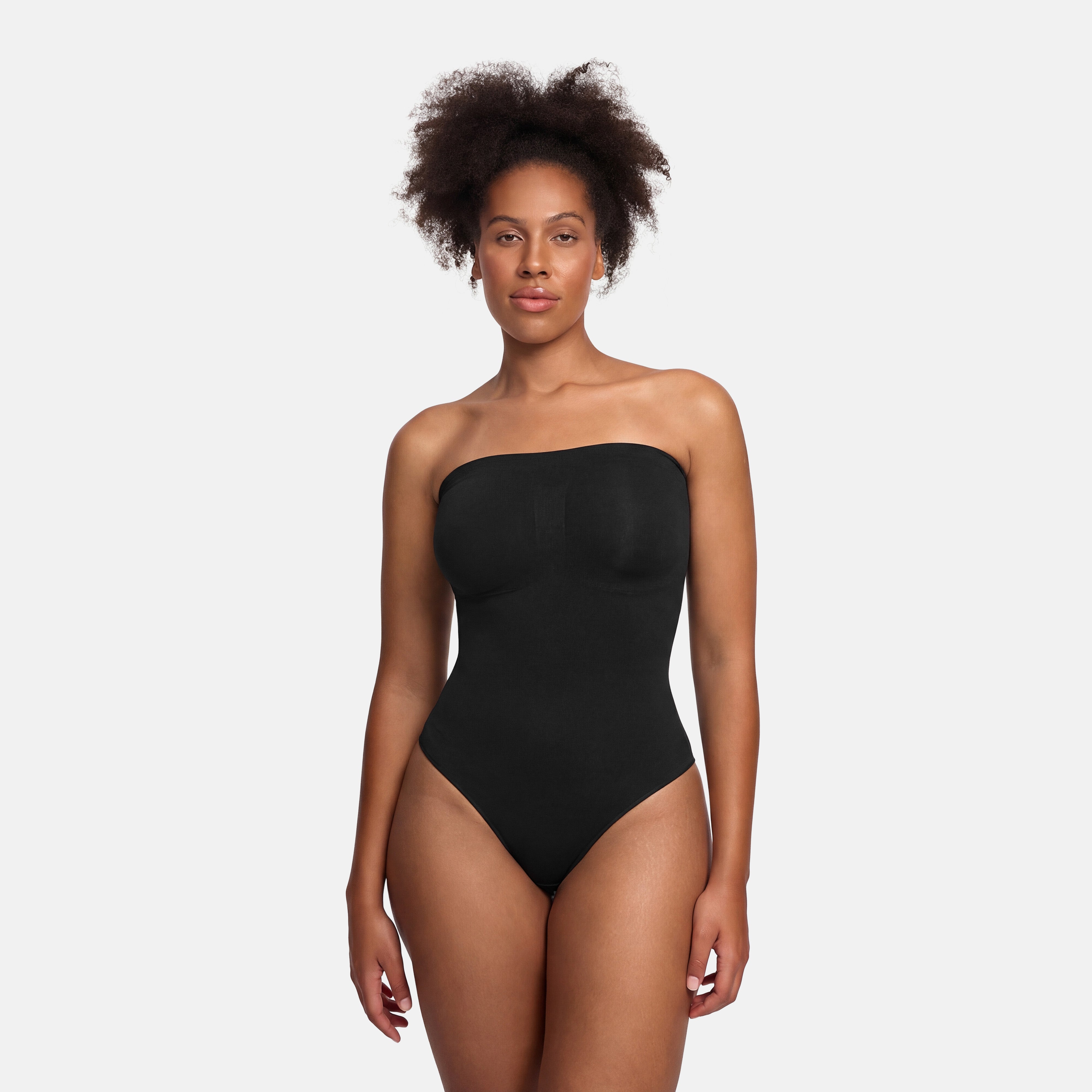 Strapless bodysuit formande shapewear med string