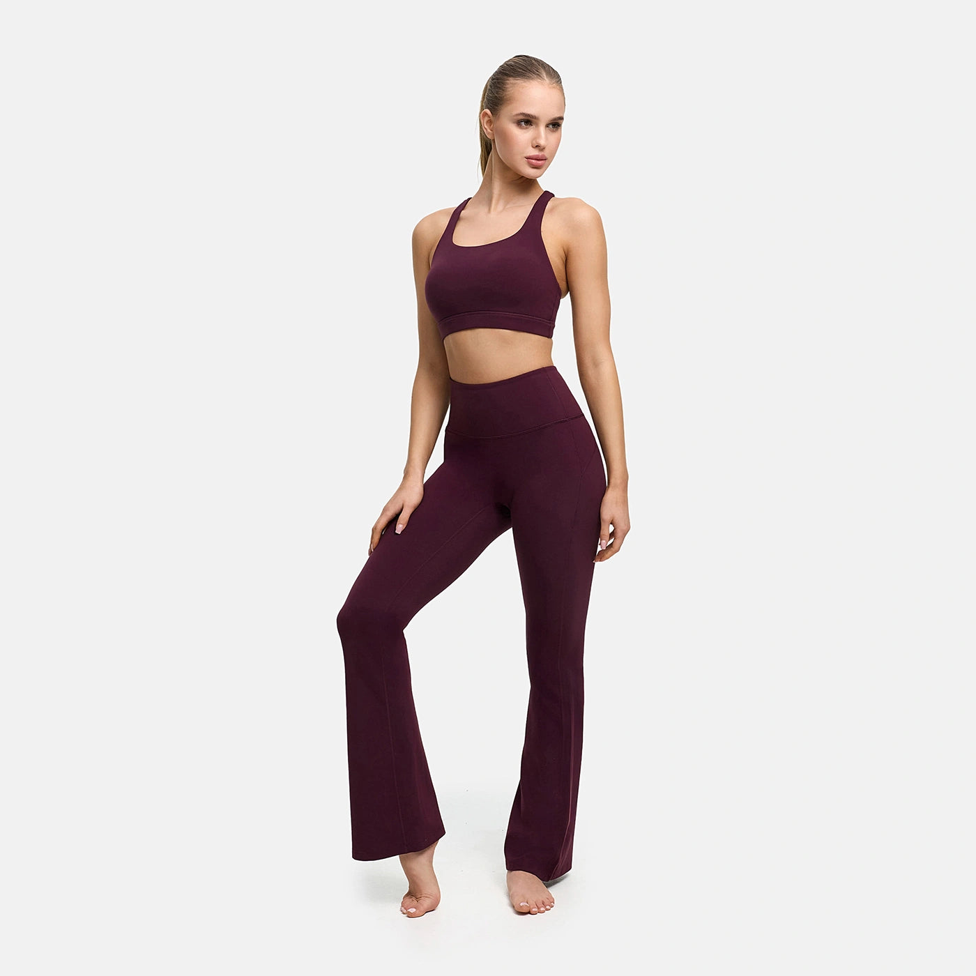 Contour utsvängda leggings med hög midja